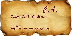 Czifrák Andrea névjegykártya