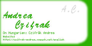 andrea czifrak business card