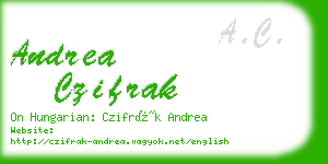 andrea czifrak business card